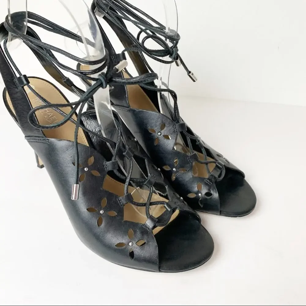 Michael Kors Tie Up Heels SZ 8.5